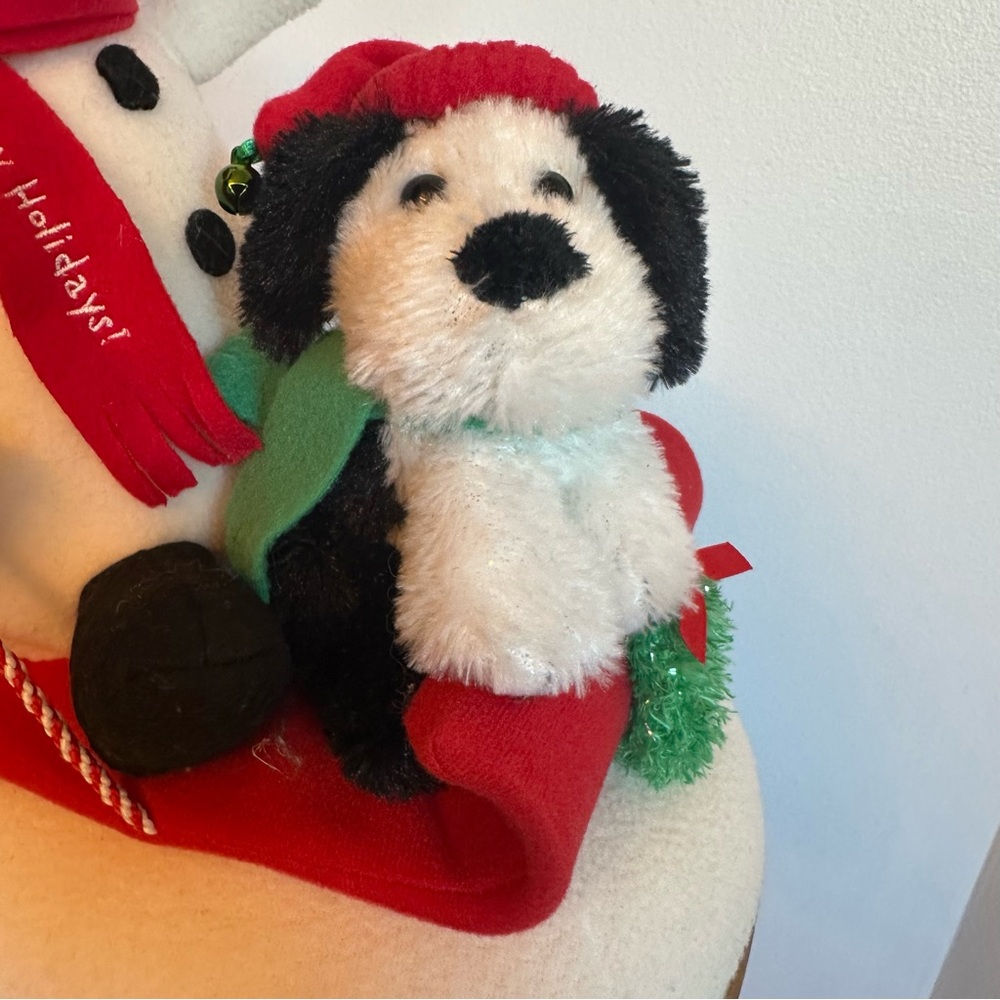 SOLD- Hallmark Jingle Pals Animated Singing Snowman Sleigh Ride Christmas Plush - Picture 4 of 16
